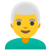 👨‍🦳 man: white hair display on Google